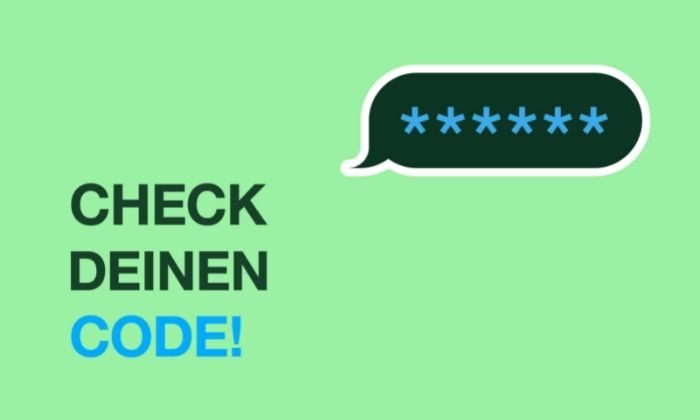 Check Deinen Code - WhatsApp Account schützen.