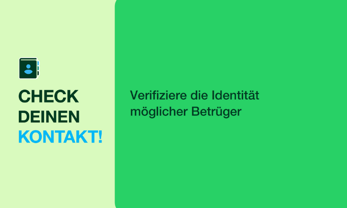 Check deinen Kontakt: sichere deinen WhatsApp-Account.