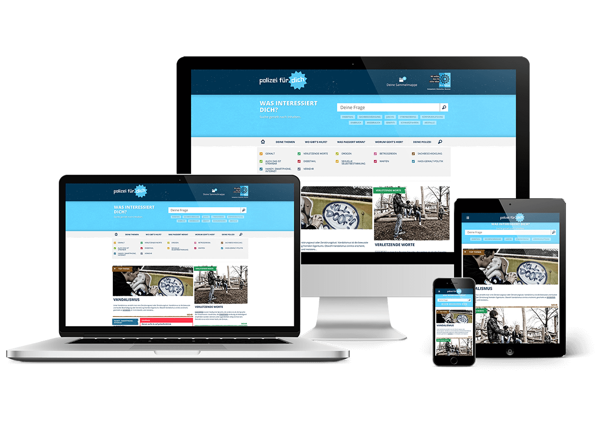 Produktbild "Internetseite www.polizeifürdich.de" Produktbild "Internetseite www.polizeifürdich.de"