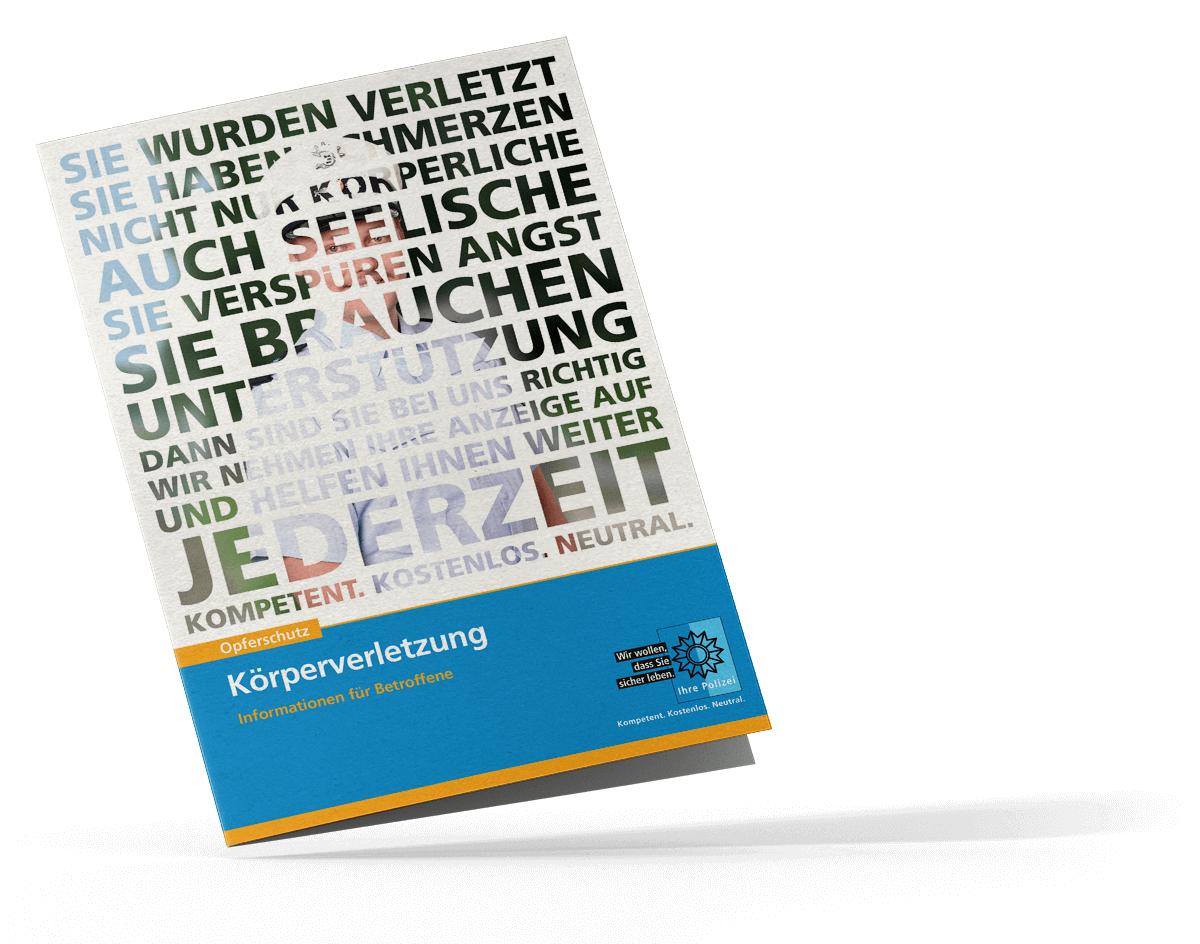 Produktbild "Handzettel Opferschutz - Körperverletzung" Produktbild "Handzettel Opferschutz - Körperverletzung"